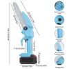 Mini Chainsaw Portable Handheld Cordless Small Chain Saw Battery Powered With 2Pcs 1200Mah Rechargeable Batteries 8In Chains Gloves Goggles