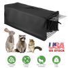 Heavy Duty Folding Live Animal Trap Cage 31X12X11” Waterproof Cover Humane Easy To Catch And Release Trap For Stray Cats Raccoons Squirrel Skunk
