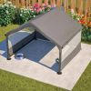Extra Large Outdoor Dog House Tent 4'X4'X3' Breathable Outdoor Enclosure With 3-Sided Roll-Up Mesh Windows Ground Stakes Storage Bag For Critters
