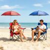 Camping Chair Lightweight Foldable Outdoor Chair With Cup Holder Detachable Sun Canopy Carrying Bag 330Lbs Max Load Backyard Garden Garages