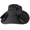 Outdoor Wide Brim Sun Hat With 2 Rechargeable Fans Solar Powered 3 Wind Speeds Upf50+ Breathable Waterproof Nylon Mesh Hat For Gardening Yard Work