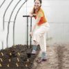 Gardening Bulb Transplanter Long Handle Tool 5 In 1 with Gloves Brush Serrated Base Dual Pedal Digging Holes To Plant Spring Flowers & Plants