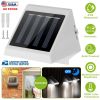 Led Solar Powered Stair Lights Dusk-To-Dawn Waterproof Garden Pathway Patio Fence Lamp