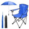 Camping Chair Lightweight Foldable Outdoor Chair With Cup Holder Detachable Sun Canopy Carrying Bag 330Lbs Max Load Backyard Garden Garages