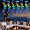 Solar Hummingbird Wind Chime With Aluminum Tubes 7 Color Changing Wind Chime For Outside Ip44 Waterproof Outdoor Garden Yard Decor