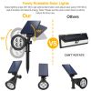 Solar Spotlight 2Pcs Outdoor Waterproof Dusk To Dawn Light Wall Path Lawn Garden Lamp