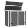 Resin Outdoor Horizontal Storage Shed With Hydraulic Lid & Ramp Lockable Cabinet 4.6X2.4 Ft Garden Tools Firewood Outdoor Supplies & Pet Products