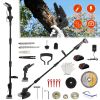 Cordless Electric Pole Saw & Mini Chainsaw & Grass Trimmer Kit 3-In-1 Adjustable Length 2Pcs 21V 1500Mah Batteries 4In 6In Chains Saw Blade 5Pcs