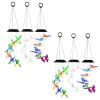 Solar Hummingbird Butterfly Dragonfly Wind Chimes 3Pack 7 Color Changing Wind Chime For Outside Waterproof Garden Yard Decor