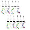 Solar Hummingbird Butterfly Dragonfly Wind Chimes 3Pack 7 Color Changing Wind Chime For Outside Waterproof Garden Yard Decor