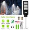 Solar Street Path Light Outdoor 180Leds Radar Sensor Remote Control Wireless Lamps Ip65 Waterproof Lighting For Garage Front Door Garden Pathway