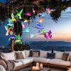 Solar Hummingbird Butterfly Dragonfly Wind Chimes 3Pack 7 Color Changing Wind Chime For Outside Waterproof Garden Yard Decor