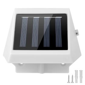 Led Solar Powered Stair Lights Dusk-To-Dawn Waterproof Garden Pathway Patio Fence Lamp