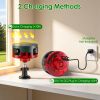 Solar Motion Sensor Alarm Outdoor 129Db With 13 Sounds & Custom Recording, Pir Motion Detector With Flashing Led Light, Solar & Usb Rechargeable Anima