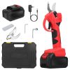Cordless Rechargeable Pruning Shears 21V 40mm 1.57 in Tree Branch Cutter With 2 Batteries Sharpening Stone Garden Backyard Hedge