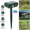 Ultrasonic Animal Repeller Solar Powered Motion Sensor Repellent Ipx4 Waterproof Outdoor For Farm Garden Yard Repelling Deer Raccoon Cat Dog Rabbit Sq