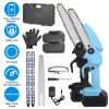 Mini Chainsaw Portable Handheld Cordless Small Chain Saw Battery Powered With 2Pcs 1200Mah Rechargeable Batteries 8In Chains Gloves Goggles