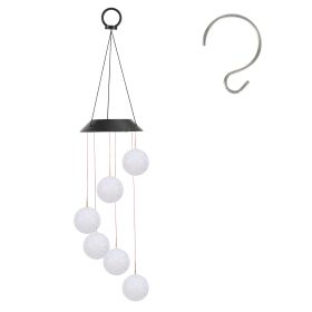 Solar Ball Wind Chime 7 Color Changing Wind Chime For Outside Ipx4 Waterproof Outdoor Garden Yard Decor