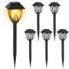 Solar Powered Stake Outdoor Light Decorative Landscape Lamp 6Pack Ip45 Waterproof Auto On Off Outdoor Light For Pathway Garden Yard Patio