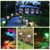 Outdoor Solar Diamond Led Lights 4Pcs 7-Color Changing Ip65 Waterproof Pathway Stake Decorative Lamp For Garden Patio Yard Walkway