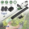 Cordless Rechargeable Hedge Bush Grass Shrub Trimmer 20in 21V with Dual-Action Blades 0.6In Cutting Diameter Safety Lock