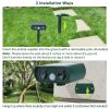 Ultrasonic Animal Repeller Solar Powered Motion Sensor Repellent Ipx4 Waterproof Outdoor For Farm Garden Yard Repelling Deer Raccoon Cat Dog Rabbit Sq