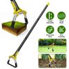 Adjustable SS Garden Hoe 46.06In Handheld Stirrup Hula Hoe Scuffle Loop Hoe Gardening Rake Weeding Loosening Soil