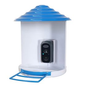 Smart Bird Feeder With Solar Powered Camera 1080P Hd Ai Identify Pir Motion Auto Capture Video Cloud Card Storage Wifi Connection App Control Ip65