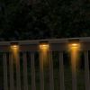 6Pcs Solar Powered Deck Lights Outdoor Acrylic Bubbles Decorative Step Fence Lamp Ip55 Waterproof Warm White/Color Changing Night Lights For Patio Gar