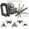 Led Garage Light, Imountek E26/E27 80W 7000Lm 6500K Garage Ceiling Light Deformable Workshop Lamp Die Cast Aluminum Led Ceiling Light Bulbs With 3 Adj