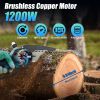 2-In-1 Cordless Pole Saw Mini Chainsaw with Extension Pole 21V Battery 8” Electric Brushless Pole Chainsaw With Auto Oiler Safety Switch 6.4Lbs