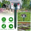 Ultrasonic Solar Animal Repeller Outdoor Mole Snake Squirrel Repellent Waterproof Bird Deer Dog Cat Deterrent With 3 Modes Motion Sensor Vibration Sta