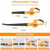Cordless Leaf Blower Handheld Battery Powered Air Blower Max 124Mph 300Cfm With 2 Adjustable Speeds 2Pcs 18V 2000Ma Battery And Charger