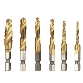 Wind Batch Hex Shank Twist Drill Bit Titanium Plated 6.35 Handle 10PC 13PC Set   High Speed Steel