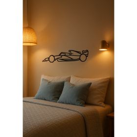 Laser-Cut Metal Wall Art Precise Sports Car Silhouette