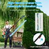 Pole Mini Hedge Trimmer & Grass Shear Electric Cordless Handheld Hedge Trimmer With 90° Rotatable Head Telescopic Extension Pole Gloves Goggles