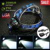 Tactical Led Headlamp Zoomable Torch 3 Light Modes 25000 LUM Camping Backyard Garden Garage