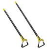 Adjustable SS Garden Hoe 46.06In Handheld Stirrup Hula Hoe Scuffle Loop Hoe Gardening Rake Weeding Loosening Soil