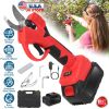 Cordless Rechargeable Pruning Shears 21V 40mm 1.57 in Tree Branch Cutter With 2 Batteries Sharpening Stone Garden Backyard Hedge