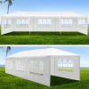 Outdoor Waterproof Canopy Gazebo Patio Party Tent With 6 Window Sidewalls 30′L × 10′W × 8.2′H , 2 Zipper Walls For Wedding, Backyard Event & Temporary