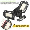 Led Garage Light, Imountek E26/E27 80W 7000Lm 6500K Garage Ceiling Light Deformable Workshop Lamp Die Cast Aluminum Led Ceiling Light Bulbs With 3 Adj
