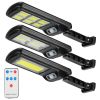 Solar Powered Outdoor Wall Lights 100Led Motion Sensor Lamp Ip65 Waterproof 3 Modes Sensor Light Remote Control For Street Front Door Deck Garden