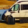 Portable Foldable Emergency Toilet Porta Potty For Car Travel Camping Boating Hiking Emergencies Outside Cleanable with Lid Carry Bag Garbage Bags