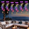 Solar Butterfly Wind Chime With Aluminum Tubes 7 Color Changing Wind Chime For Outside Ip44 Waterproof Outdoor Garden Yard Decor