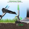 Aluminum Stand Up Weed Puller 38.97In without Bending Kneeling With 4 Claws For Lawn Yard Garden