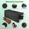 Heavy Duty Folding Live Animal Trap Cage 31X12X11” Waterproof Cover Humane Easy To Catch And Release Trap For Stray Cats Raccoons Squirrel Skunk