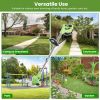 Cordless Rechargeable Grass Trimmer Weed Cutter 21V 300W 18000M/Min 2 Stainless Steel Blades 10 Plastic Blades Garden Lawn Fence