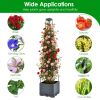 2Pack Raised Garden Bed Boxes With Trellis 56" Tomato Self-Watering Planter Box Indoor Outdoor With 4 Adjustable Heights 10 Clips 65Ft Ties For Climbi