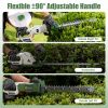 Cordless Rechargeable Hedge Bush Grass Shrub Trimmer 20in 21V with Dual-Action Blades 0.6In Cutting Diameter Safety Lock