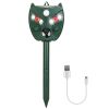 Ultrasonic Solar Animal Repeller Outdoor Mole Snake Squirrel Mouse Chaser Waterproof Bird Deer Dog Cat Deterrent With 5 Gears For Farm Garden Yard